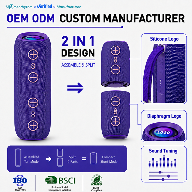 Brand Nameplate Split Wireless Speaker Manufacturer System Magnetic Join Body Balanced Midrange for Home Gifts Trade Orders