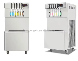 Machine à crème glacée molle automatique multi-saveurs pour milkshakes, nouilles, crèmes glacées, yaourts et desserts, 5 saveurs mélangées - Product Image 4
