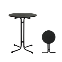 Vente en gros Table et chaises de bar à cocktails pliable pour intérieur/extérieur en plastique pour banquets, mariages et fêtes Blanc Rond Grand Design