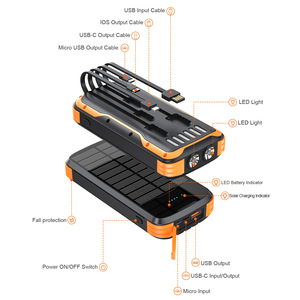 แบตเตอรี่สำรองพลังงานแสงอาทิตย์ Xionel Energy ความจุ 20000mAh 40000mAh พร้อมสายชาร์จเร็วในตัว สำหรับใช้งานกลางแจ้ง - Product Image 4