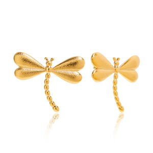 Pendientes de Libélula, Chapados en Oro de 18K, Acero Inoxidable, Diseño de Insecto, Joyería de Moda para Mujer - Product Image 5