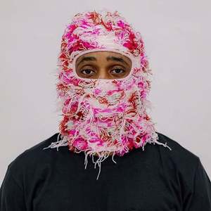 Sombrero de lana de invierno Camuflaje de punto Cubierta de cabeza de un solo agujero Sombrero de moda personalizado - Product Image 1