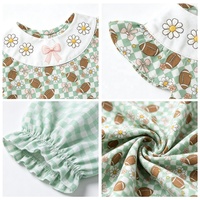 Tiaose – tenue d'été 2 pièces pour petites filles, robe à manches volantées et col marguerite, imprimé floral, short à volants à carreaux, vêtements pour enfants