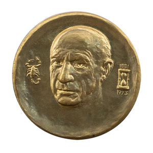 Moneda Conmemorativa Coleccionable Stock Master <span class=keywords><strong>Picasso</strong></span> de Latón Antiguo Estampado Museo <span class=keywords><strong>Picasso</strong></span> Barcelona 50mm Marca PANBO - Product Image 2