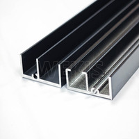 Accessoires de quincaillerie modernes en alliage d'aluminium pour porte coulissante invisible sans rail, ouverture latérale, vis spéciales pour extérieur