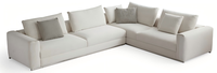 Ensemble de canapés en tissu blanc moderne avec table basse pour salon