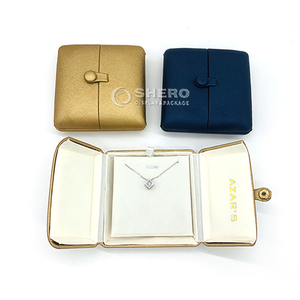 Boîtes à bijoux en cuir PU de qualité supérieure, personnalisées, noires et dorées, à double ouverture, pour colliers, bracelets, bagues, boucles d'oreilles, boîte à bijoux - Product Image 6