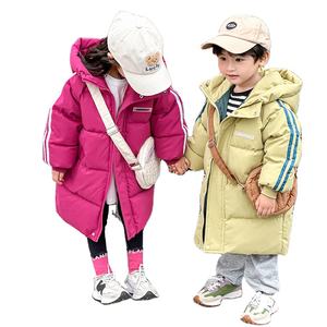 2025 nuova moda invernale giacche calde per bambini che si ispessiscono in piumino lungo Casual da bambina - Product Image 1