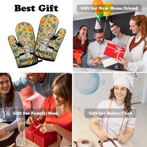 Ensemble de gants et de maniques de cuisine en silicone personnalisés avec sublimation, qualité alimentaire, résistants à la chaleur, compatibles lave-vaisselle - Product Image 4