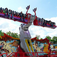 Manège Super Dance Ride monté sur remorque, 16 places, équipement d'amusement portable pour carnaval itinérant