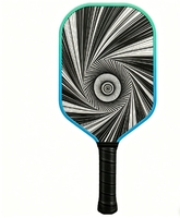 Raquette de pickleball thermoformée personnalisée ET207, motif tourbillon optique monochrome, pour l'art urbain, cadeau sportif, vente en gros OEM, boutique