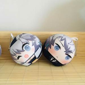 Porte-clés en peluche personnalisé en gros, motif Avatar Anime, en coton PP doux et alliage, porte-clés en peluche courte, modèle Omanjuu Manjuu - Product Image 3