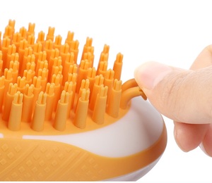Cepillo de baño para perros, cepillo de baño para mascotas, champú de masaje, cepillo de baño con dispensador de jabón y champú, cerdas de silicona suave - Product Image 2