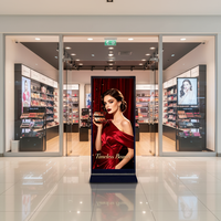 Pantalla LCD de Señalización Digital 4K de 65 Pulgadas con Marco de Aluminio y Cristal Templado para Publicidad en Espacios Públicos Interiores OEM
