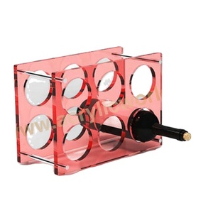 Organizador de Vino Apilable de Acrílico de Diseño Único para 6 Botellas, Exhibidor de Vino Modular para Encimera - Product Image 1