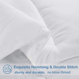 Nhà máy nhà khách sạn Nữ Hoàng Vua 88inch mùa đông ấm áp mềm xuống thay thế Trắng Duvet Comforter Duvet chèn quilt với góc Tab - Product Image 5