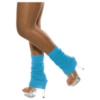 Ensemble d'accessoires de danse bleus des années 80, gants sans doigts, chauffe-jambes, accessoires de costume de fête et de sport unisexes