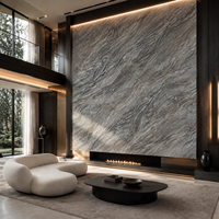Revêtement mural en pierre souple en porcelaine MCM durable, ignifuge et imperméable pour la décoration d'hôtels haut de gamme