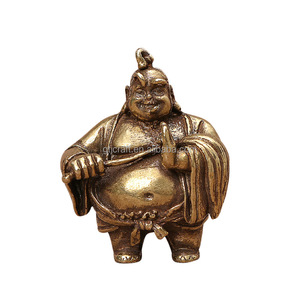 Estatua de bronce de la vida real de Taiyi, CA785, Retro, de cobre sólido, pequeña y legendary, taoísta, gran vientre, figura de bronce, adornos - Product Image 1