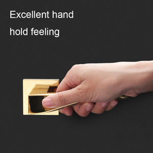 YONFIA 8041 חדש איטליה מכירה לוהטת מלון חדר עיצוב pvd זהב אבץ סגסוגת דלת מנעול מודרני מינימליסטי ידיות פנים דלת - Product Image 5