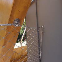 SS 304 diamant surélevé rampe de passerelle métal virole corde maille Inox câble Webnet pour la sécurité