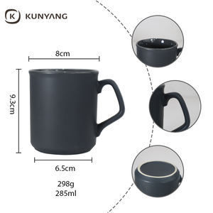 Tasses en céramique OEM 285 ml personnalisables en grès, glaçure mate pleine couleur, logo personnalisé, design de couleur, tasses à café en céramique - Product Image 2