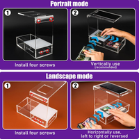 Support de scanner de cartes portable élégant et classique en acrylique, gain de place, technologie d'impression pour un scan rapide et la vérification des prix