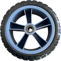 Pneu de chariot utilitaire pour camion à main en mousse PU solide sans plat robuste 10 pouces 3.50-4 10X3 roue de brouette résistante à la perforation