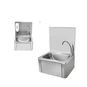 Fregadero de cocina de acero inoxidable montado en la pared del fabricante de Binzhou, operado a mano y por <span class=keywords><strong>rodilla</strong></span> para hoteles y restaurantes - Product Image 3