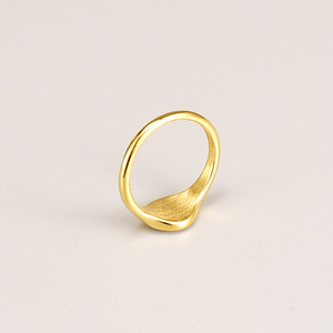 Đồ Trang Sức Mỹ Thép Không Gỉ Mạ Vàng Nhẫn Thời Trang Phụ Nữ Của Tối Giản Bức Xạ signet Nhẫn 18K Vàng Mạ - Product Image 4