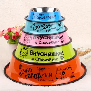Красочная миска для собак из нержавеющей стали с изображением животных, полезная миска для собак