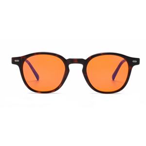 Gafas Ópticas <span class=keywords><strong>Vogue</strong></span> 2026 con Armazón Redondo de TR90 y Acetato, <span class=keywords><strong>Lentes</strong></span> Rojo Anaranjado, Bloqueador de Luz Azul - Product Image 2