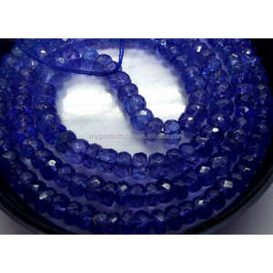Cuentas Sueltas de Tanzanita Natural de Primera Calidad, Cuentas Redondas Facetadas de 3mm-5mm, Azul Real, para la Fabricación de Joyas, Precio al por Mayor - Product Image 2