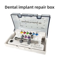 Kit d'outils de restauration d'implants dentaires à tête carrée, avec clé dynamométrique à cliquet pour vis et emballage en boîte, pour usage oral et médical transfrontalier