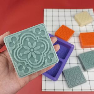 Wholesale Non-stick Silicone 4 Cavity Soap <b>Mold</b> for Handmade Soap <b>Candles</b> - Product Image 3