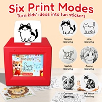 Imprimante d'étiquettes intelligente mini AI à commande vocale, sans encre, portable, thermique, pour enfants, bricolage, notes, étiquettes, artisanat, apprentissage, en stock
