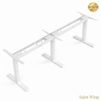 Cadre de bureau debout électrique à trois moteurs SaintWing, base de bureau réglable en hauteur à 3 pieds avec certification CE pour poste de travail de bureau