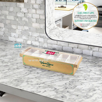 Plateau à condiments en plastique 3/4/5/6 compartiments sauce caddy snacks plateau porte-condiments