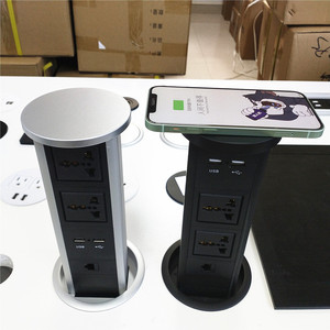 Universal <strong>Plug</strong> Hydraulic <strong>Pop</strong> <strong>up</strong> Kitchen <strong>Socket</strong> with Dual Usb Charger / air Spring Electric Tabletop <strong>Pop</strong> <strong>up</strong> <strong>Socket</strong> Outlet - Product Image 4