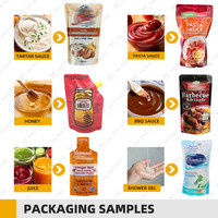 Machine d'emballage automatique pour sachets souples préformés (stand-up pouch) de sauce tomate, de pâtes et de bœuf