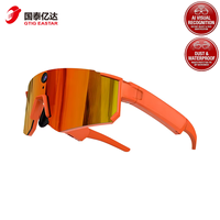 Lunettes Intelligentes 3D Coupe-Vent avec Caméra 8MP, Éclairage LED HD 1080P, Appel, Traduction, Assistant Vocal, Enregistrement, IPX-5, Type-C