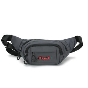 Sac banane unisexe Smpk gris pour sport et extérieur, sac bandoulière avec poche zippée et sangle détachable, été 2025 - Product Image 2