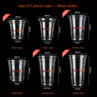 Gobelet en plastique PET transparent personnalisé avec logo imprimé, 14, 16, 18, 20, 24 oz, avec couvercles et pailles, pour matcha, boissons froides, emballage à emporter