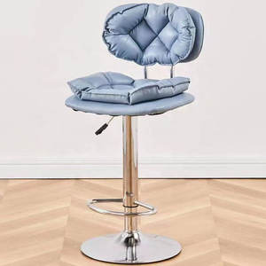Ghế quầy bar cao bằng da PU cho câu lạc bộ, ghế quầy bar xoay cho nhà bếp, ghế đẩu quầy bar bằng nhung - Product Image 1