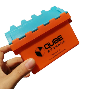 3 stable plastic crate with lids mini plastic crates