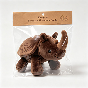 Peluche réaliste de coléoptère <span class=keywords><strong>rhinocéros</strong></span> japonais, insecte en peluche, logo personnalisé, souvenir du zoo, réserve naturelle, jouet éducatif pour enfants sur l'entomologie - Product Image 4