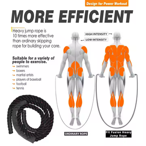 Cuerda de saltar pesada profesional para adultos, entrenamiento de cuerpo Total de alta calidad, cuerda de batalla de entrenamiento de gimnasio para hombres y mujeres, nuevo ponderado - Product Image 5