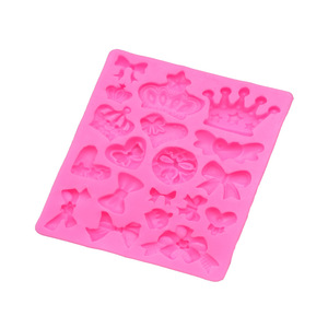 Ustensiles de pâtisserie en silicone écologiques Homesun DIY, <span class=keywords><strong>moule</strong></span> en forme de cœur, couronne, nœud, <span class=keywords><strong>moule</strong></span> à gâteau, fondant, thème <span class=keywords><strong>princesse</strong></span>, modèle LX-6825 - Product Image 3