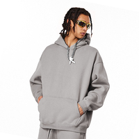 Sweat à capuche épais en molleton pour homme, coupe oversize, style streetwear, lavable en machine, résistant au séchage en machine, anti-rétrécissement, anti-décoloration