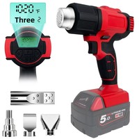 Pistolet à air chaud portable à batterie lithium, haute puissance, rechargeable, à température réglable, pour usage transfrontalier, idéal pour le chauffage de films thermorétractables